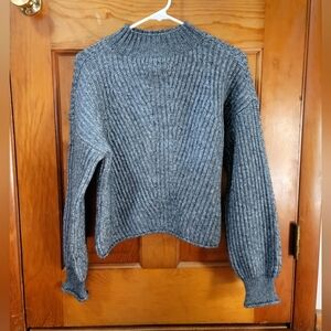 SO Goods for Life | Mock Turtle Neck Knit Sweater | Size L | Grey